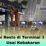 Kondisi Resto di Terminal 3 Soetta Usai Kebakaran